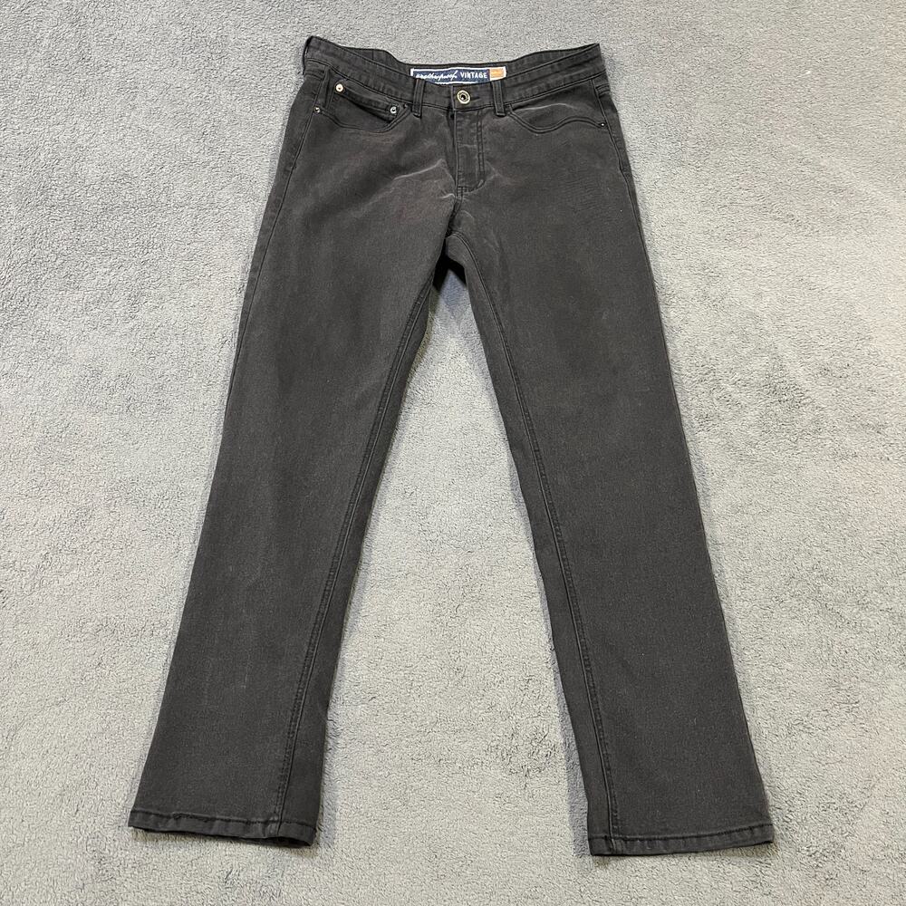 Weatherproof Vintage Slim Fit Black Denim Stretch Pants Men's Size 34x32